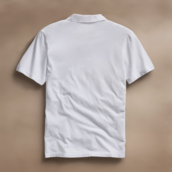 James Perse Sueded Jersey Polo White