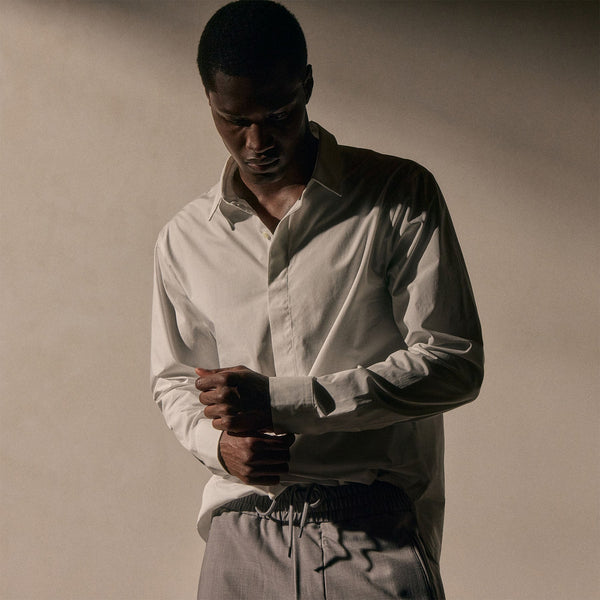 james perse Supima Poplin Shirt White