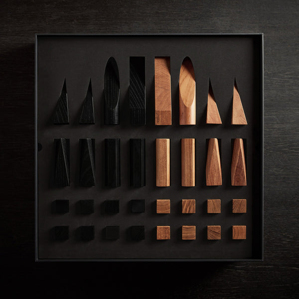 James Perse Teak Chess Board Set Teak