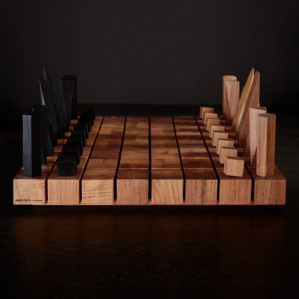 James Perse Teak Chess Board Set Teak