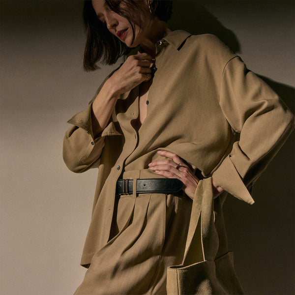 james perse Tencel Wool Blouse Soft Beige