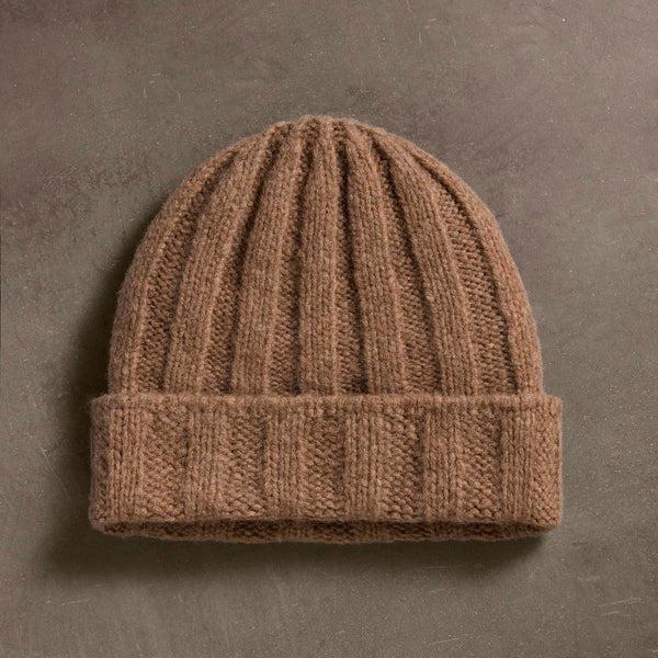 james perse Textured Cashmere Beanie Chestnut