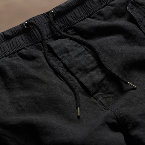James Perse Textured Linen Flight Pant Black