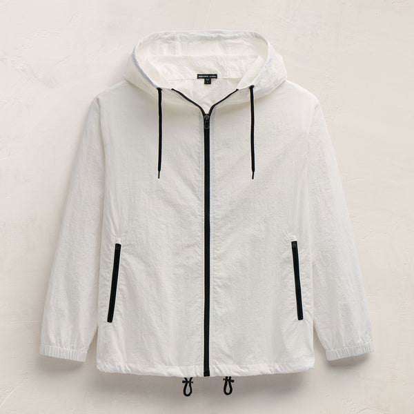 James Perse Textured Nylon Parka White