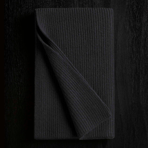 james perse Thermal Cashmere Scarf Black