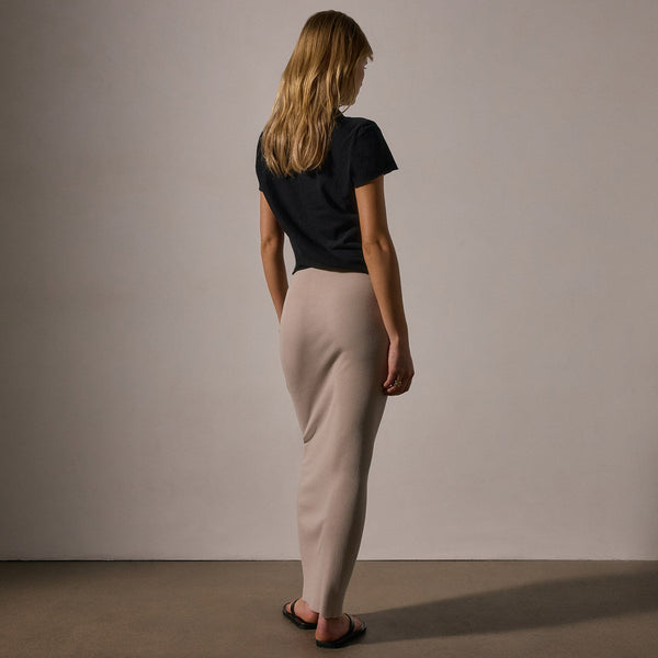 James Perse Tubular Rib Pencil Skirt Faint