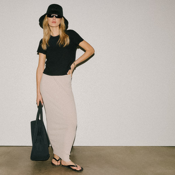 james perse Tubular Rib Pencil Skirt Faint