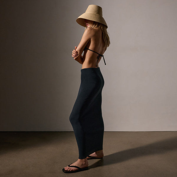 James Perse Tubular Rib Pencil Skirt Magma