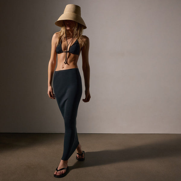 james perse Tubular Rib Pencil Skirt Magma