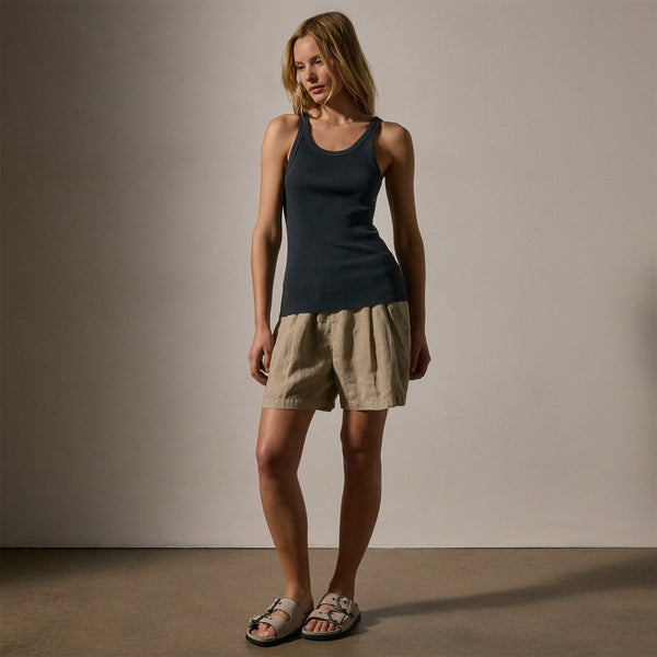 James Perse Tubular Rib Tank Magma