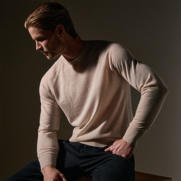 James Perse Ultrafine Cashmere Crew Balsa