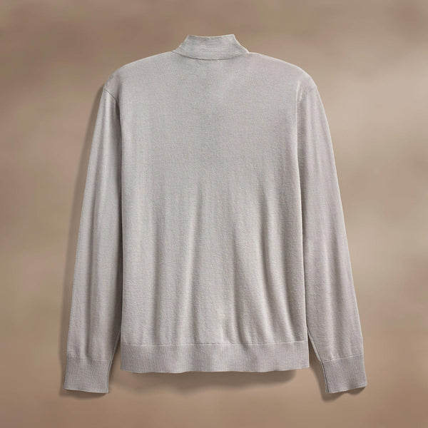 James Perse Ultrafine Cashmere Half Zip Concrete