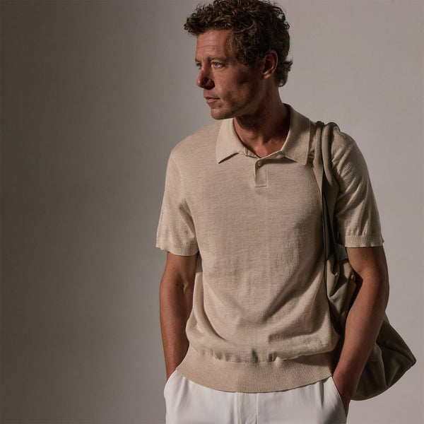 James Perse Ultrafine Cashmere Polo Balsa