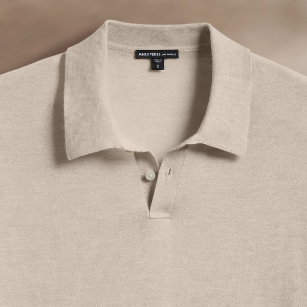 James Perse Ultrafine Cashmere Polo Balsa