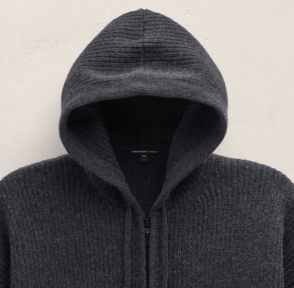 James Perse Unisex Beach Zip Sweater Coal