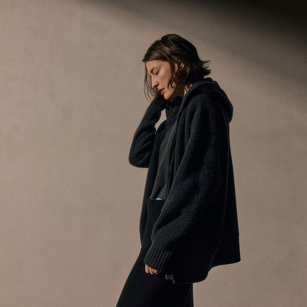 James Perse Unisex Beach Zip Sweater Coal