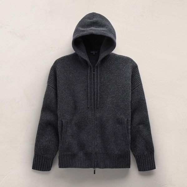 james perse Unisex Beach Zip Sweater Coal