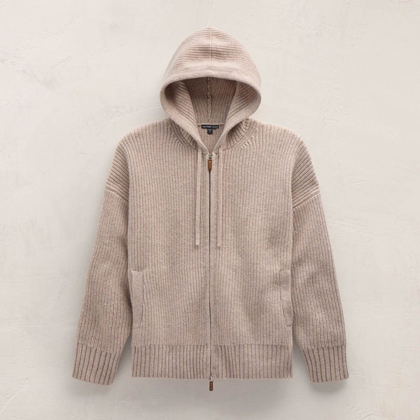 james perse Unisex Beach Zip Sweater Stone