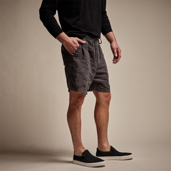 James Perse Utility Linen Short Magma Pigment