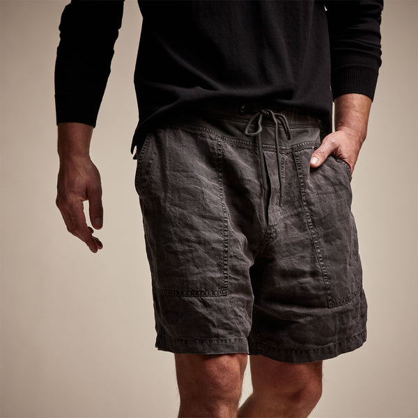 james perse Utility Linen Short Magma Pigment