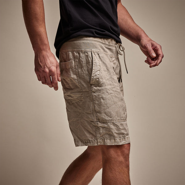 james perse Utility Linen Short Mineral Pigment