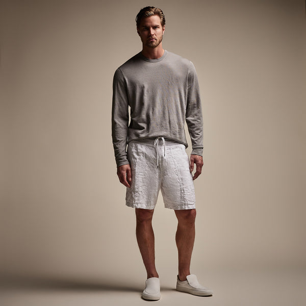 James Perse Utility Linen Short White