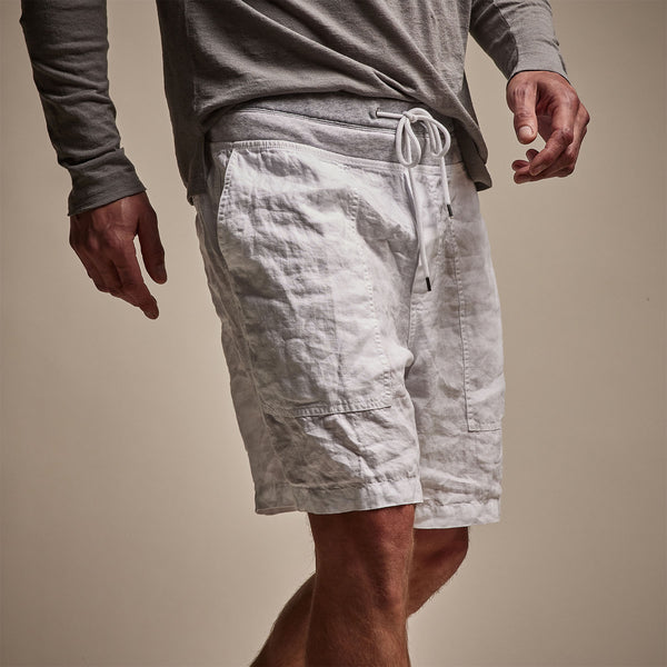 james perse Utility Linen Short White