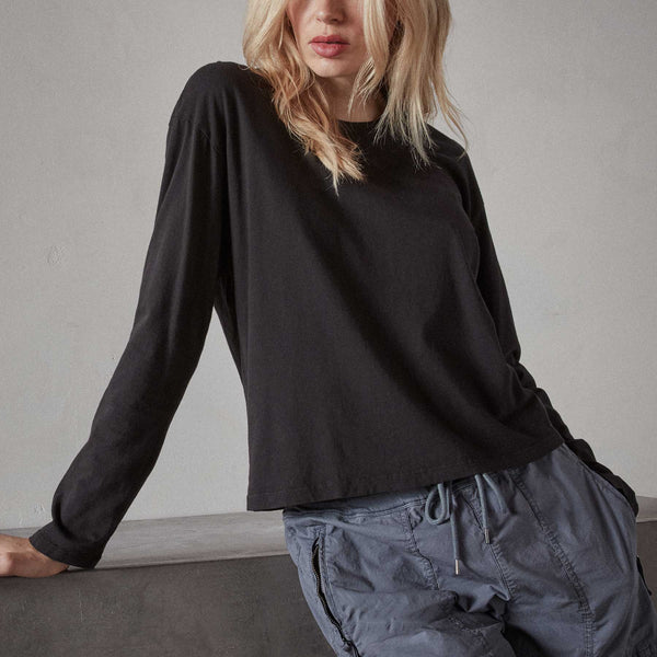 james perse Vintage Boxy Tee Black