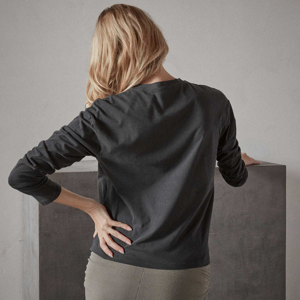 James Perse Vintage Boxy Tee Carbon Pigment