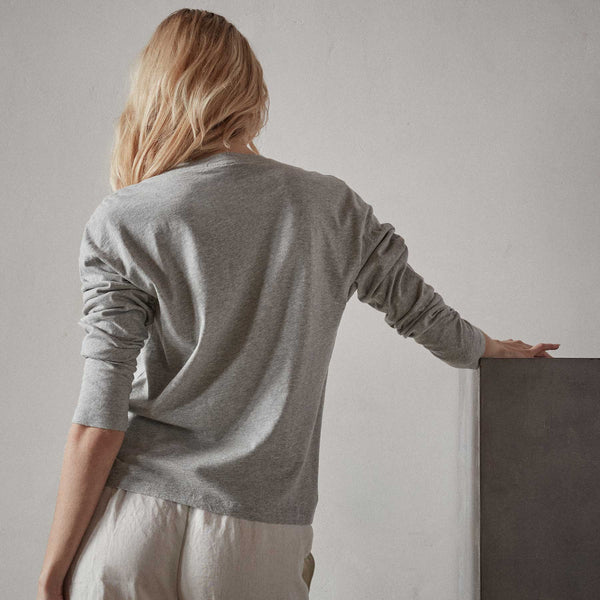 James Perse Vintage Boxy Tee Heather Grey