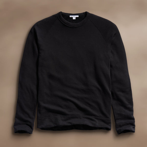 james perse Vintage French Terry Sweatshirt Black