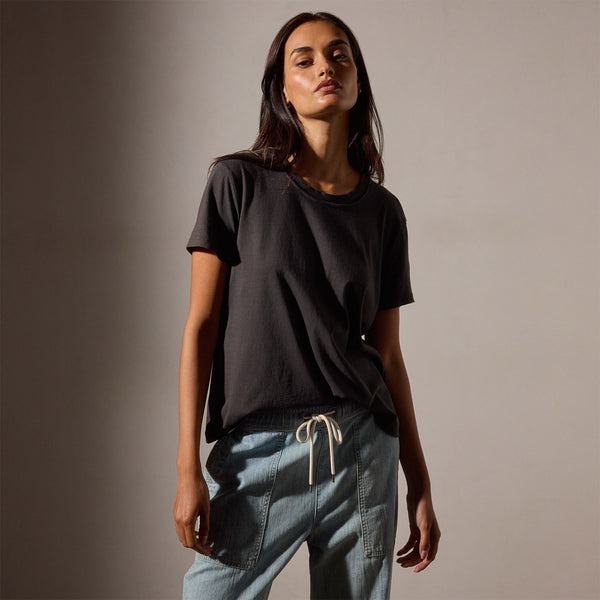 James Perse Vintage Little Boy Tee Carbon