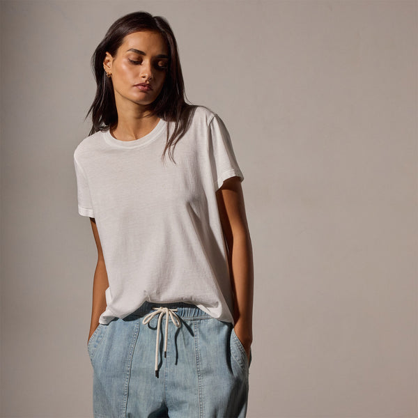 James Perse Vintage Little Boy Tee White
