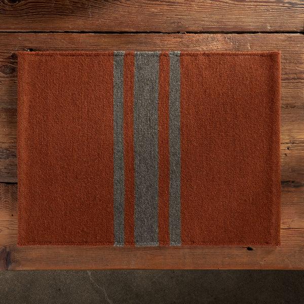 James Perse Wool Striped Placemat Ochre/Flint