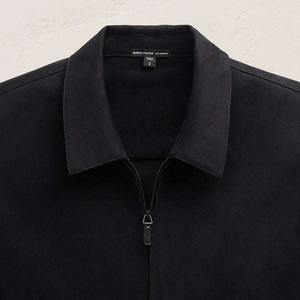 James Perse Zip Front Coach Jacket Black