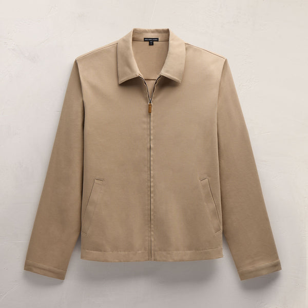 James Perse Zip Front Coach Jacket Light Khaki