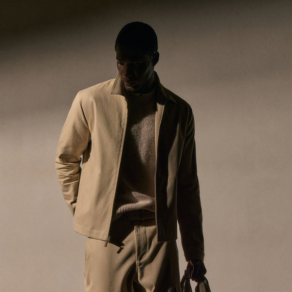 james perse Zip Front Coach Jacket Light Khaki