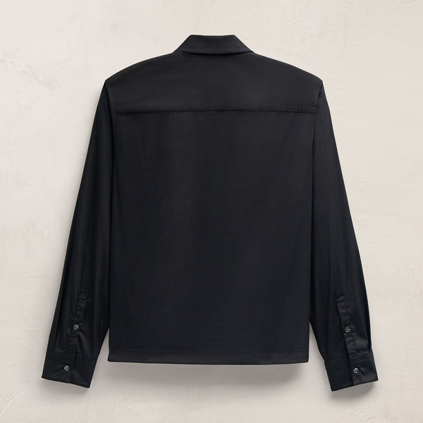James Perse Zip Up Shirt Black