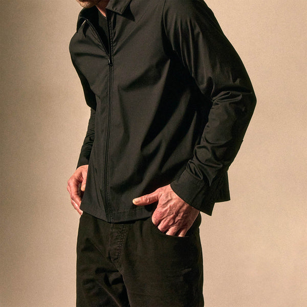 james perse Zip Up Shirt Black