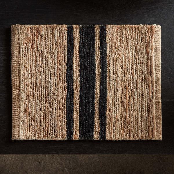 James Perse Jute Placemats (Set Of 4) Natural/Charcoal Stripe