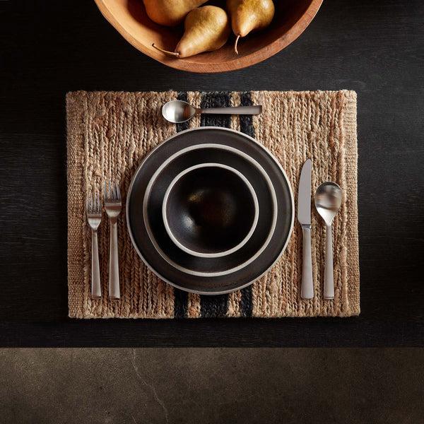 james perse Jute Placemats (Set of 4) Natural/Charcoal Stripe