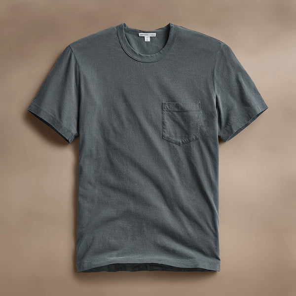 james perse Lightweight Jersey Pocket Tee Asphalt Pigment