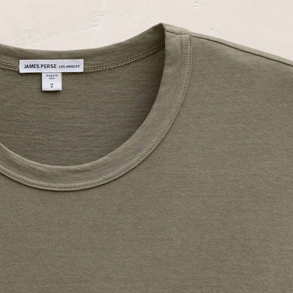 James Perse Lightweight Jersey Pocket Tee Birch Pigment