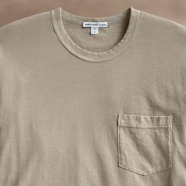 James Perse Lightweight Jersey Pocket Tee Overcast Pigment