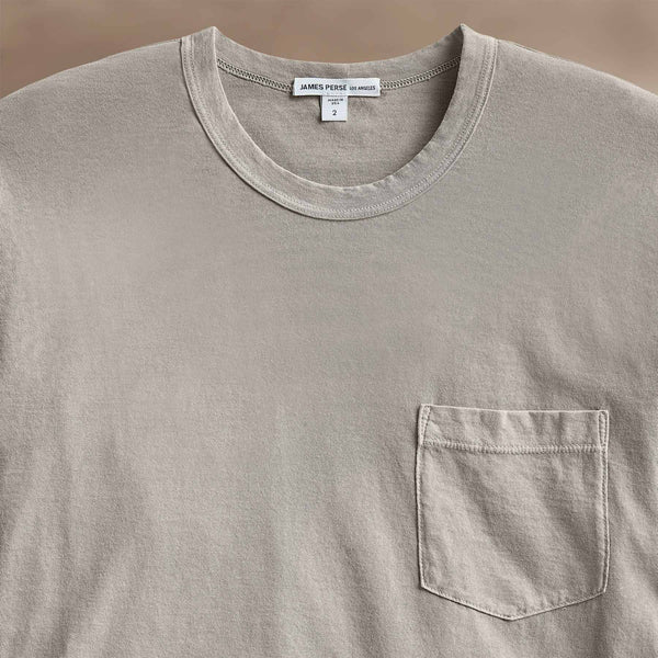James Perse Lightweight Jersey Pocket Tee Salt Pigment