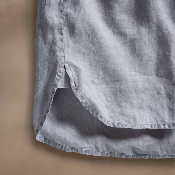 James Perse Lightweight Linen Shirt Grey Sky Pigment