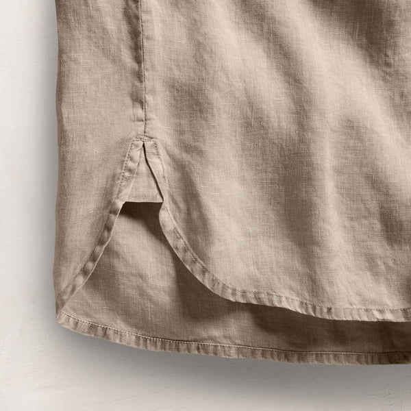 James Perse Lightweight Linen Shirt Overcast Pigment