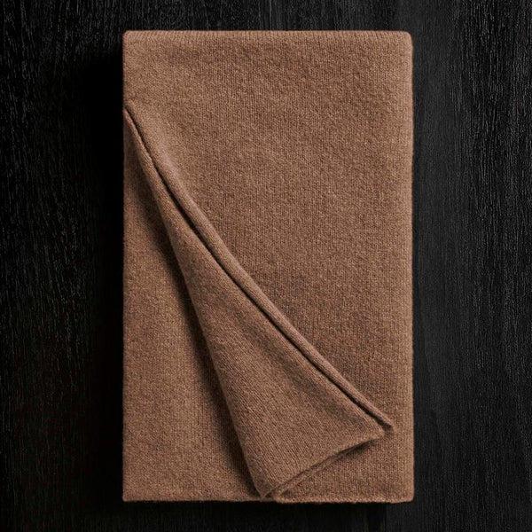 james perse Lightweight Textured Cashmere Scarf Chestnut