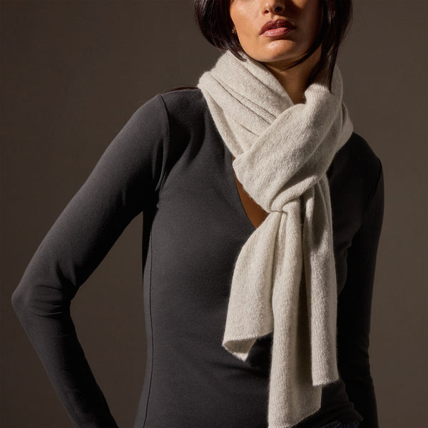 James Perse Lightweight Textured Cashmere Scarf Mist