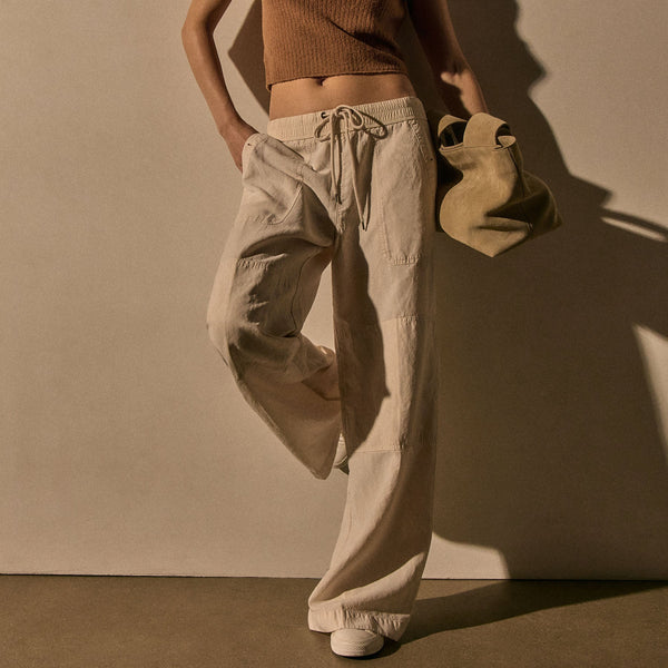 James Perse Lightweight Utility Pant Alabaster Pigment